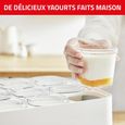 SEB Yaourtière 12pots 140 ml, Yaourts et desserts maison, 5 programmes automatiques, 100 % sans BPA, Fabriqué en France YY5114FB-2