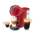 KRUPS Machine à café, Cafetière espresso, Compact, Fonction XL, Multi-boissons, Genio S Plus rouge YY4444FD-0