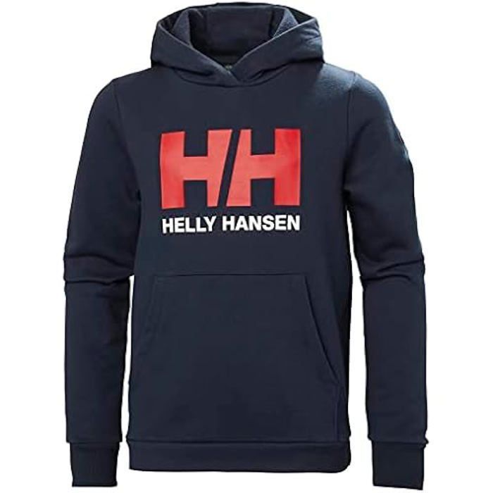 Helly Hansen HH Logo Hoodie Homme - Sweat à Capuche Coton Éponge Doux - Pull Chaud Et Confortable Pour L'Hiver Et Le Quotidien