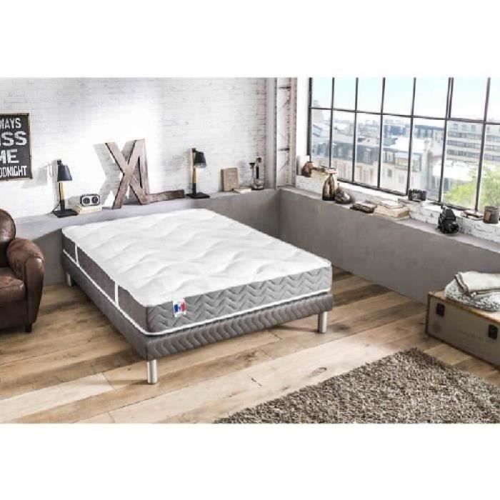 CONFORT DESIGN GIRONA Ensemble matelas + sommier 140 x 190 - Ressorts - 23 cm - Ferme CONFORT DESIGN GIRONA Ensemble matelas + sommier 140 x 190 - Ressorts - 23 cm - Ferme