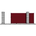 Portail manuel coulissant aluminium Telica 3,5m rouge - CLOTURA-0