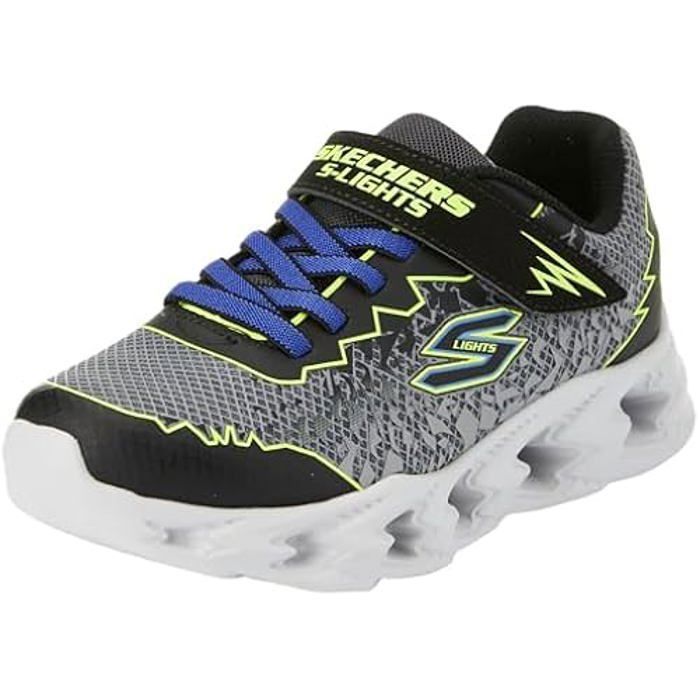 Skechers Baskets pour garçon Skechers - Éclairées et à sangle - Noir - Scratch