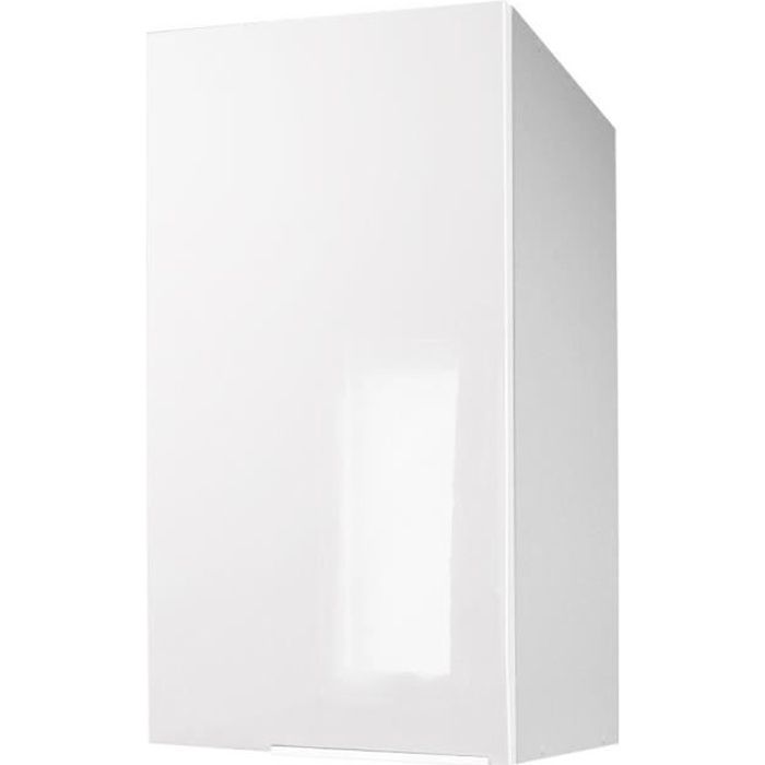 pop meuble haut de cuisine l 40 cm - blanc brillant