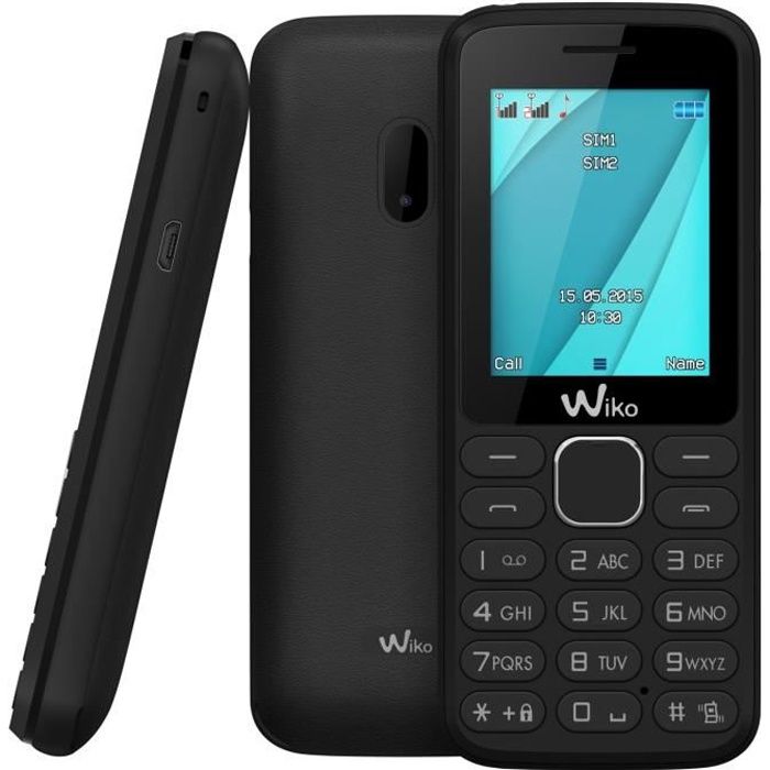 WIKO T&eacute;l&eacute;phone portable -  - Lubi 4 Noir - Double SIM - Appareil Photo VGA - Lecteur MP3 - Radio FM St&eacute;r&eacute;o 