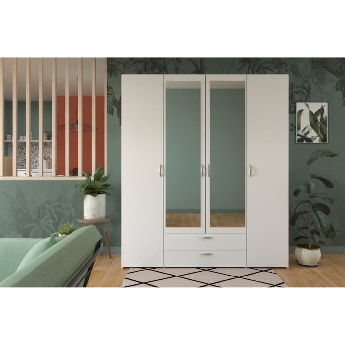 Meuble de rangement 2 portes multifonctionnel Dama - H115,5 cm | Leroy Meuble de rangement 2 portes multifonctionnel Dama - H115,5 cm | Leroy
