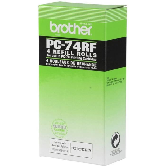 Brother Transfer roll144pg f FAX T72 4pk - vue 4