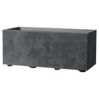 DEROMA Jardinière Muret Millennium R - 59x25 x H25 cm - Anthracite - A réserve d'eau
