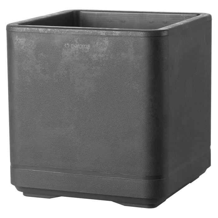 Pot de fleur Cube DEROMA Cosmo A réserve d'eau Roulettes 38 cm