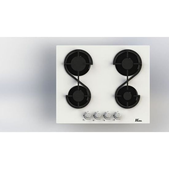 HUDSON HTG 4 VB Plaque de cuisson gaz 4 foyers L 60 cm Revêtement