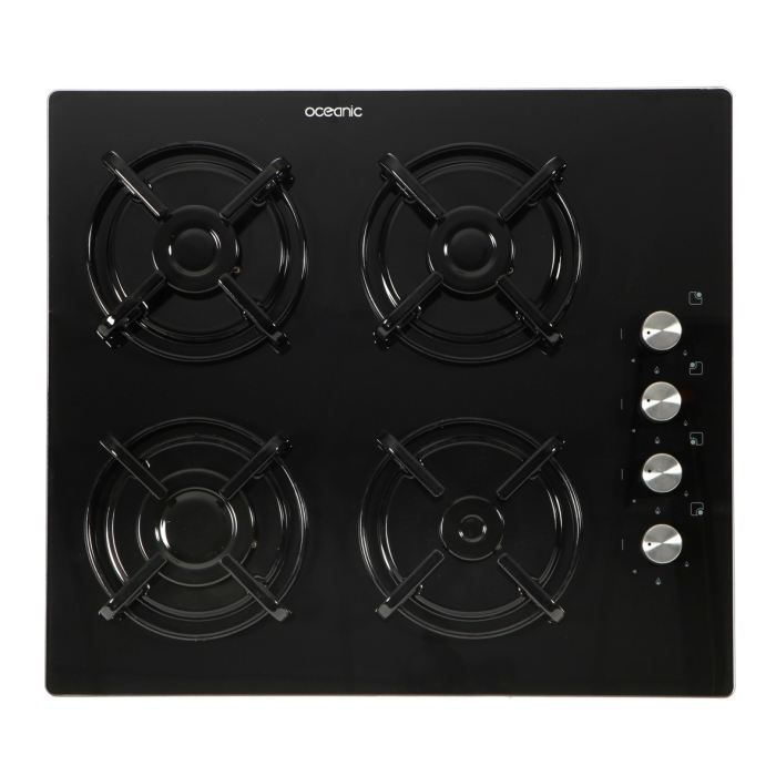 OCEANIC CTG4VB Table de cuisson gaz4 foyers7,05kWL59xP52cm
