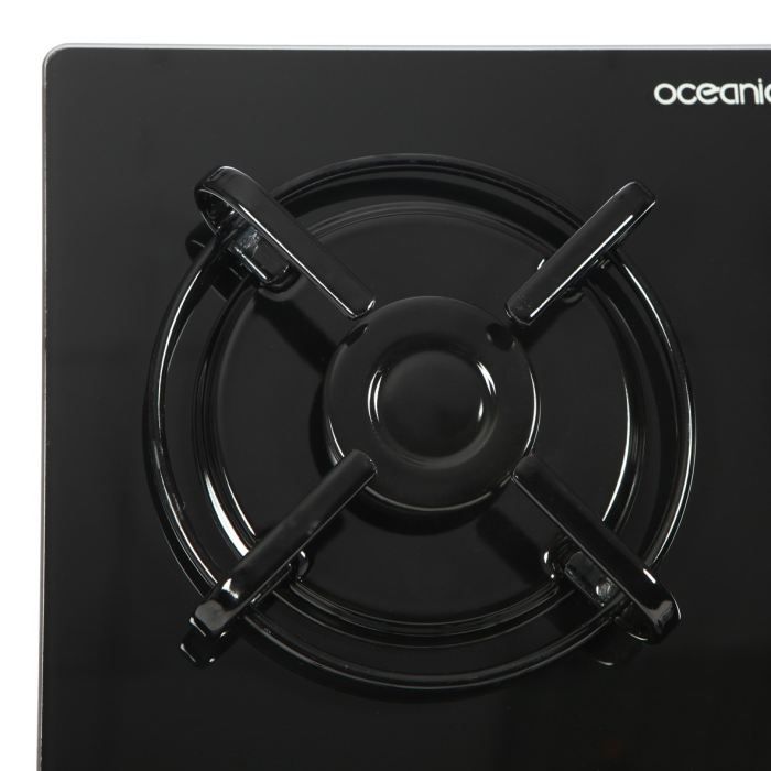 OCEANIC CTG4VB Table de cuisson gaz4 foyers7,05kWL59xP52cmRevêtement verrenoir