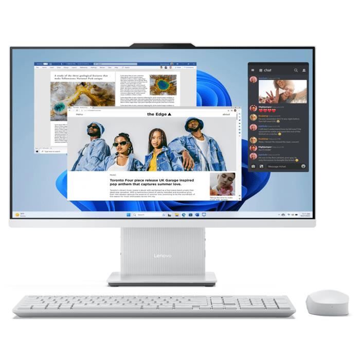 PC Tout-En-Un Lenovo Ideacentre Aio 27Arr9 Windows 11 - 27 Fhd - Ryzen 7-7735Hs - 16 Go - 512Go - Clavier + Souris Sans Fil