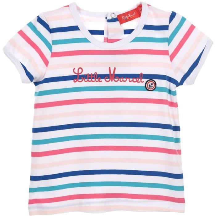 asics t shirt fille bleu