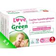 LOVE AND GREEN Couches Pack 1 mois - Taille 4 - De 7 à 14 Kg - 138 couches-0