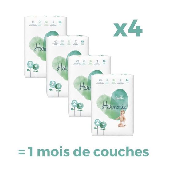 Pampers Harmonie T2 4 8kg 39 Couches Couches Jetables Couches Bebe