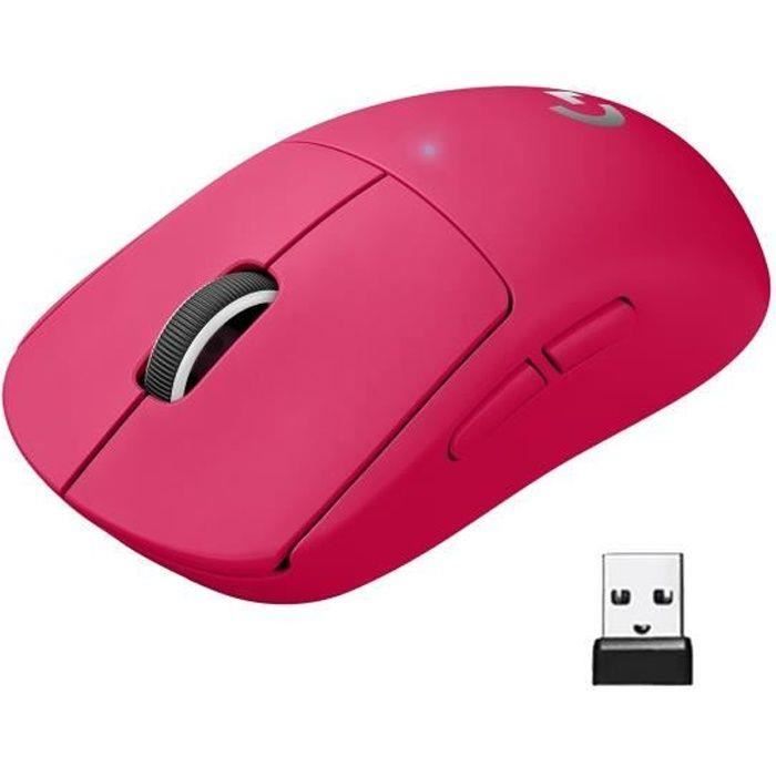 Souris gaming sans fil Logitech G - G PRO X SUPERLIGHT Ultra légère, compatible avec PC/Mac - Rose