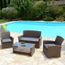 Salon De Jardin Ibiza Taupe Et Gris 4 Places Achat Vente