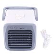 Mini climatiseur USB– Refroidisseur d'air portable silencieux 3 vitesses – Pour bureau, chambre et voyage – Gris