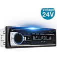 12Pin 24V Autoradio stéréo Bluetooth FM, USB SD, AUX, lecteur Audio, 1 DIN, caisson de basses électronique in-0
