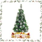 GOPLUS 120CM Sapin de Noël Plein d'Epinette Artificielle avec Support en Métal Pliable,avec 160 Branches en PVC et Aiguilles de Pin