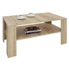 IDIMEX Table basse LORIENT, table de salon rectangulaire avec 1 étagère espace de rangement ouvert, en mélaminé décor chêne sonoma