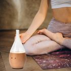 Zen'Arôme Diffuseur d'Huile Essentielle par Nébulisation BOLEA - Puissance Ajustable - Bouton Tactile - Bois FSC et Verre