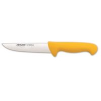 Couteau de boucherie Arcos Couleur - Prof 291500 en acier inoxydable Nitrum et mango polypropylène jaune ergonomique avec lame de