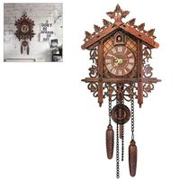 Atyhao horloge artisanale à suspendre Horloge murale coucou en bois vintage à suspendre pour décoration de linge pack Jaune