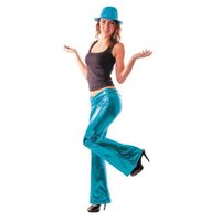 Pantalon disco - Turquoise - Femme - Modèle - Intérieur