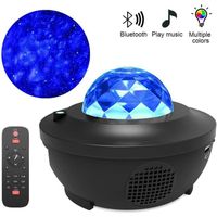 Lampe vidéoprojecteur Lampe Projecteur LED Étoile, Projecteur de Veilleuse Rotatif avec Télécommande & Timer & Enceinte & Bluetooth