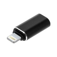 CABLING® Adaptateur noir USB C femelle vers Lightning mâle pour recharge et transfert de données
