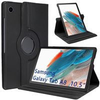 Coque Samsung Galaxy Tab A8 10,5" Rotation 360 Housse etui pour Galaxy Tab A8 X200-X205-X207(Noir)