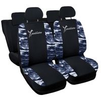 Lupex Shop Housses de siège auto compatibles pour Y Hibrid Noir Camouflage Blue