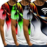 Lot de 3 T-Shirt Homme Mode ,Tee-Shirt 3D Imprimé Col Arrondi Manches Courtes couleurs couleurs multiples