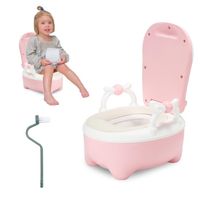 Riossad Pot bébé, Pot d'entraînement séparé pour Tout-Petits Toilettes Double Conception antidérapante et Protection Rose POT