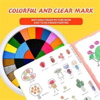 VGEBY Kit de peinture au doigt drôle Packs D'outils de Couleur et Livre Intéressants Bébés parfum shampoing 36 couleurs