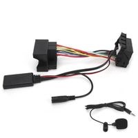 Câble Bluetooth AUX-IN Adaptateur audio stéréo 12 broches avec microphone pour Peugeot 207 307 407 308