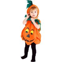 Pyjama Halloween Enfant Costume Halloween Bébé Citrouille - Combinaison Capuche Manches Longues - 3 Pièces 0-24 Mois Déguisement Nouveau-né