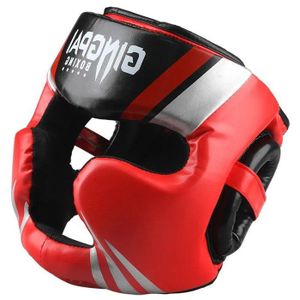 CASQUE DE BOXE - COMBAT Casque de boxe - combat,casque de boxe MMA Muay Thai Sanda karaté Taekwondo,équipement de protection de la tête,pour - dy red[B558]
