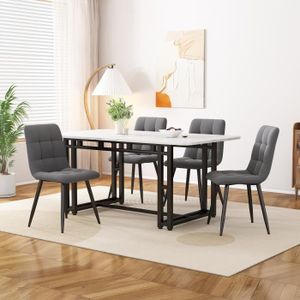 PLAN DE TRAVAIL Table à manger - Marque - Moderne - Rectangulaire - Pieds en métal - MDF