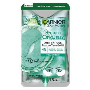 MASQUE VISAGE - PATCH Garnier Skin Active Masque Yeux Tissu Gélifié Anti-Fatigue Hyaluron Cryo Jelly 5g