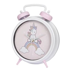 RÉVEIL ENFANT Horloge - Licorne - Aspect vintage - Rose - Enfant