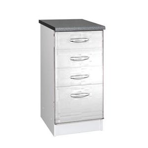 meuble cuisine bas 60 cm 3 tiroirs tara blanc cdiscount maison