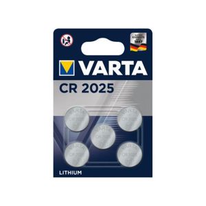 PILES Varta Batterie Lithium, Knopfzelle CR2025 Blister (5-Pack) 06025 101 415mak28728