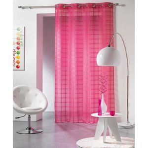anis / Voile 140/ x 240/ cm Sable Ajoure Evidence Anneaux de Rideau Douceur d Interieur/
