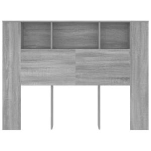 TÊTE DE LIT Armoire de tête de lit - ESTINK - Sonoma gris - 140x18,5x104,5 cm - Contemporain - Design