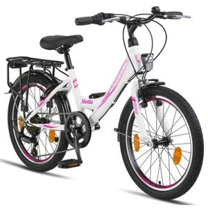 VÉLO DE VILLE - PLAGE Licorne Bike Stella Premium City Bike 24,26 et 28 pouces – Vélo hollandais, Garçon [20, Blanc]