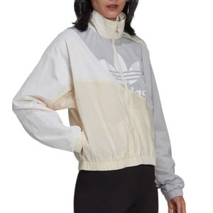 SURVÊTEMENT Veste de survêtement Femme Adidas Track Top - Beige - Manches longues - Poches avant