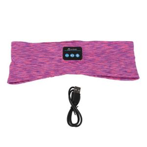 OREILLETTE BLUETOOTH SALALIS Bandeau de sommeil Bluetooth violet Bandeau de sommeil sans fil, casque d'écoute musical doux et réglable hygiene manuel
