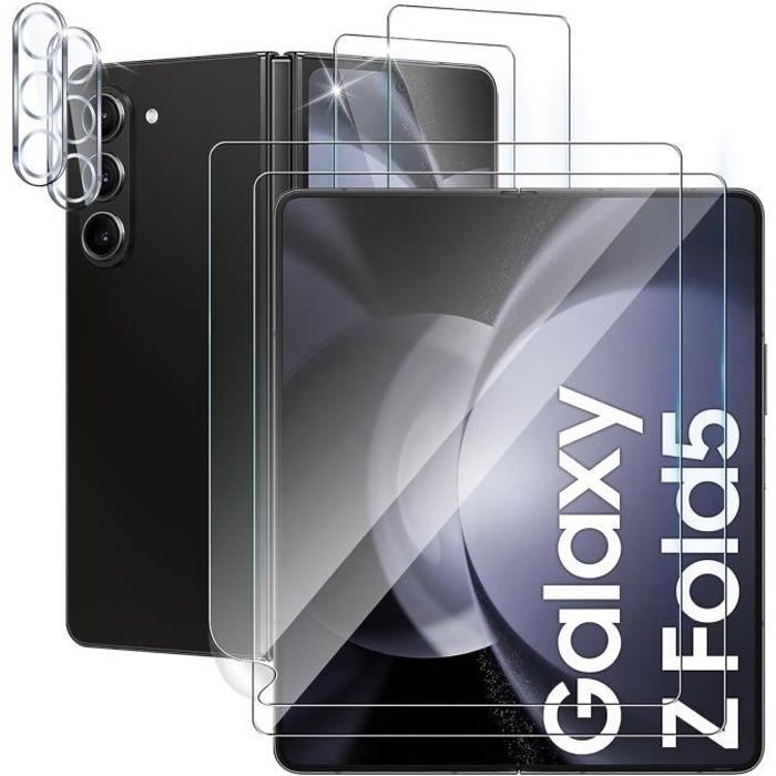 zimisu Accessoires pour téléphone portable Samsung Galaxy Z Fold 2 Coque de  protection intégrale en verre rigide pour Samsung W21 5G Cadre plaqué